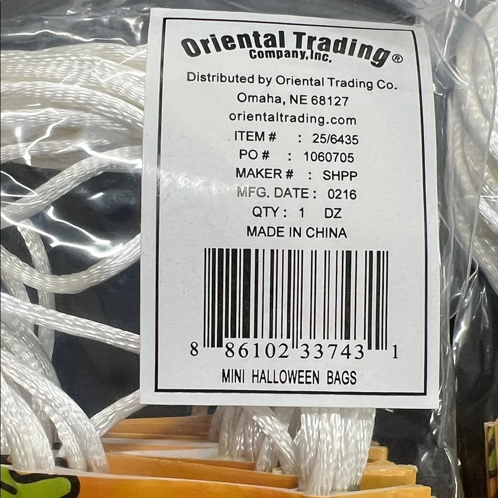 Oriental Trading Orange Smiley Pumpkin Party Bags